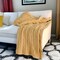 Edge Collections - 50" x 50" - Yellow - Cozy Cable Knitted Throw Blanket - 1 Piece